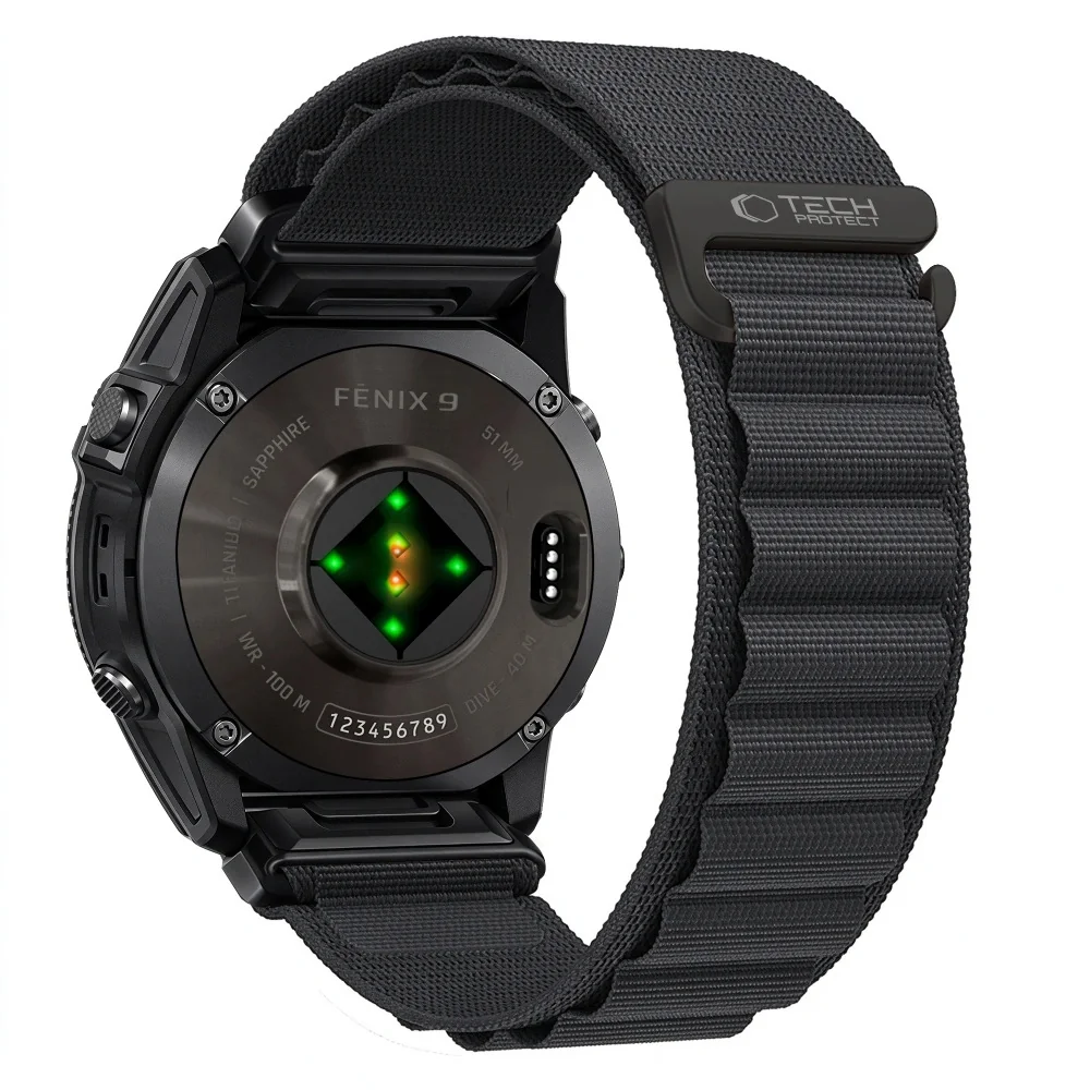 Tech-Protect Nylon Pro remienok Garmin QuickFit 26mm, black