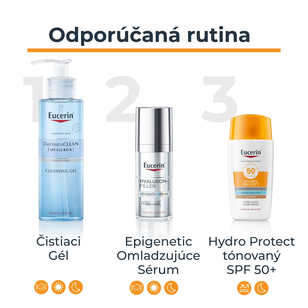 Eucerin SUN Ultra ľahký fluid na tvár HYDRO PROTECT SPF 50+, stredne tmavý 1×50 ml, fluid