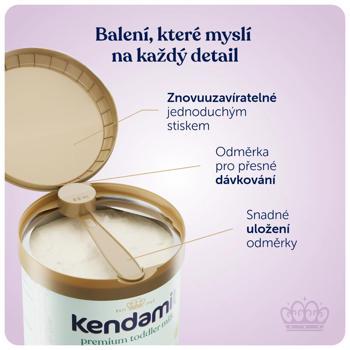 Kendamil Premium 3 HMO+ (800 g) 1×800 g, detská výživa