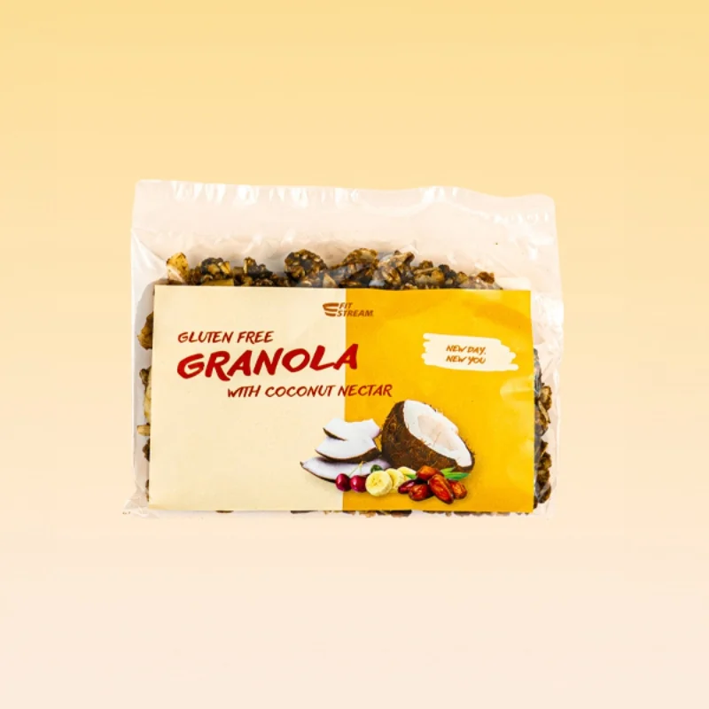 FitStream raňajkové kaše - Bezlepková granola zapečená s kokosovým nektárom (300g)
