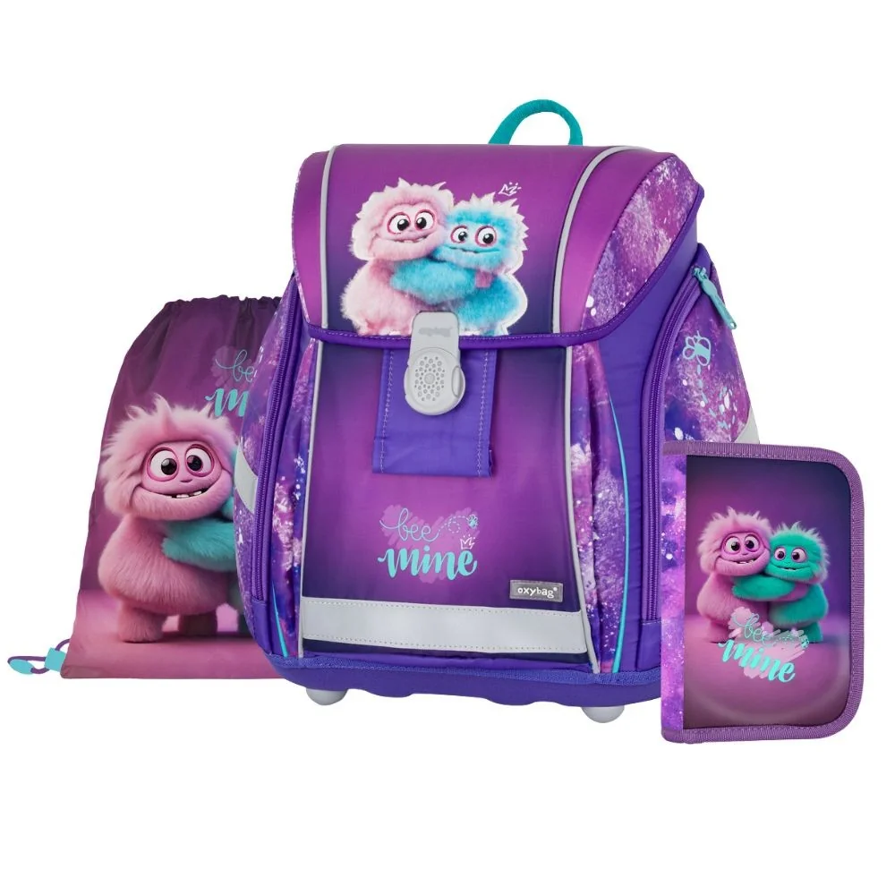 Školský set Monster, batoh a príslušenstvo, 3 ks Premium Light set