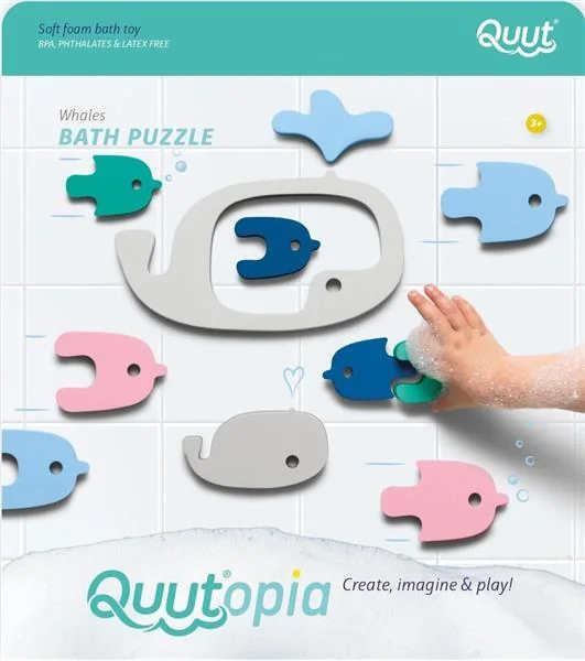 QUUT Quutopia puzzle do vody veľryba 1×1 ks, hračka pre deti