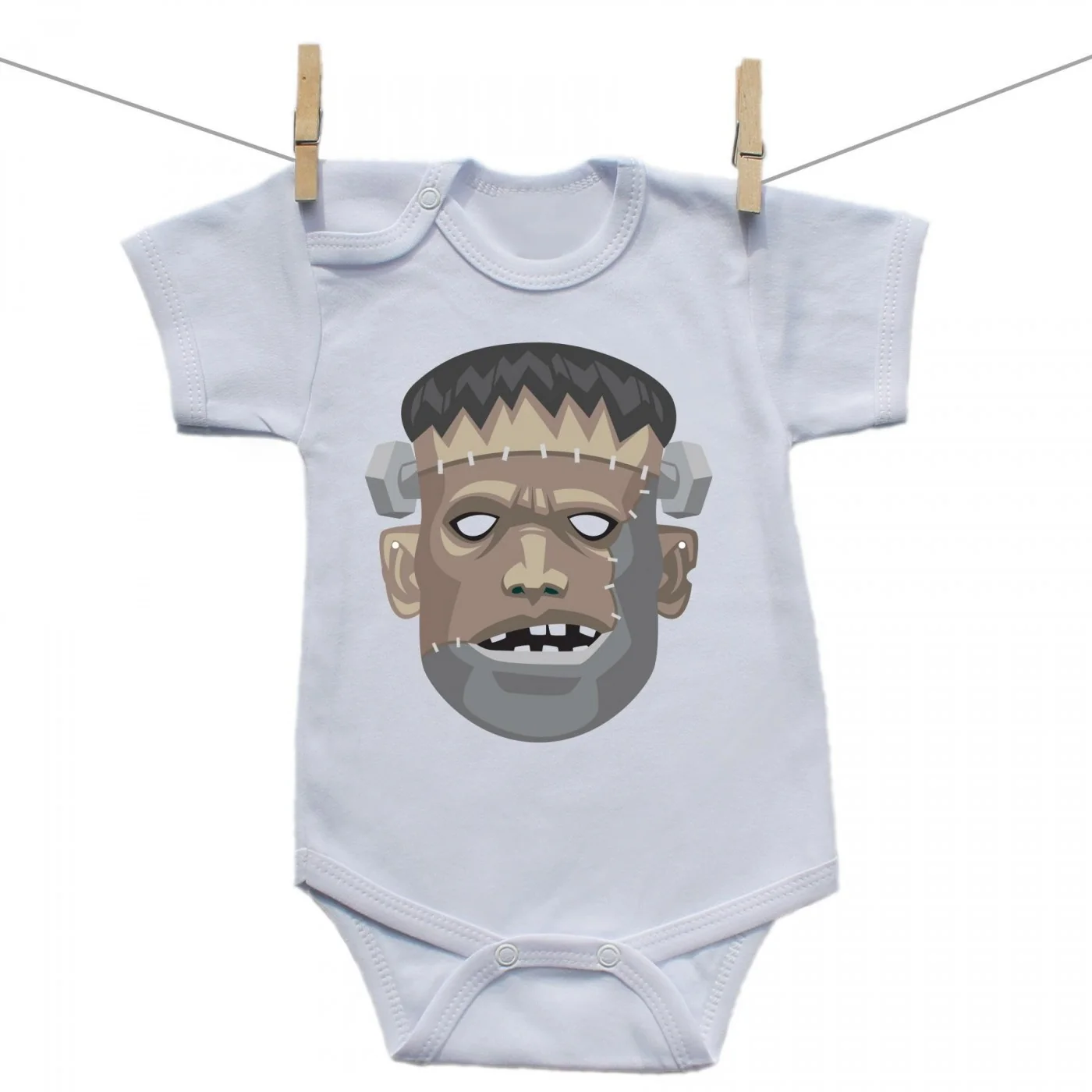 Boodyy Body s krátkym rukávom Halloween maska Frankenstein Veľkosť: 86