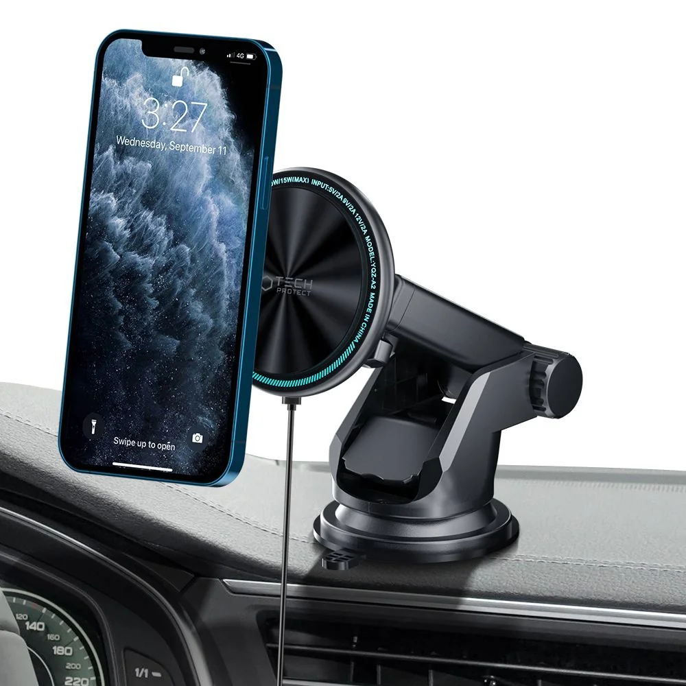 Tech-Protect A2 Dashboard MagSafe magnetický držiak na mobil do auta 15W, čierny 5W, čierny
