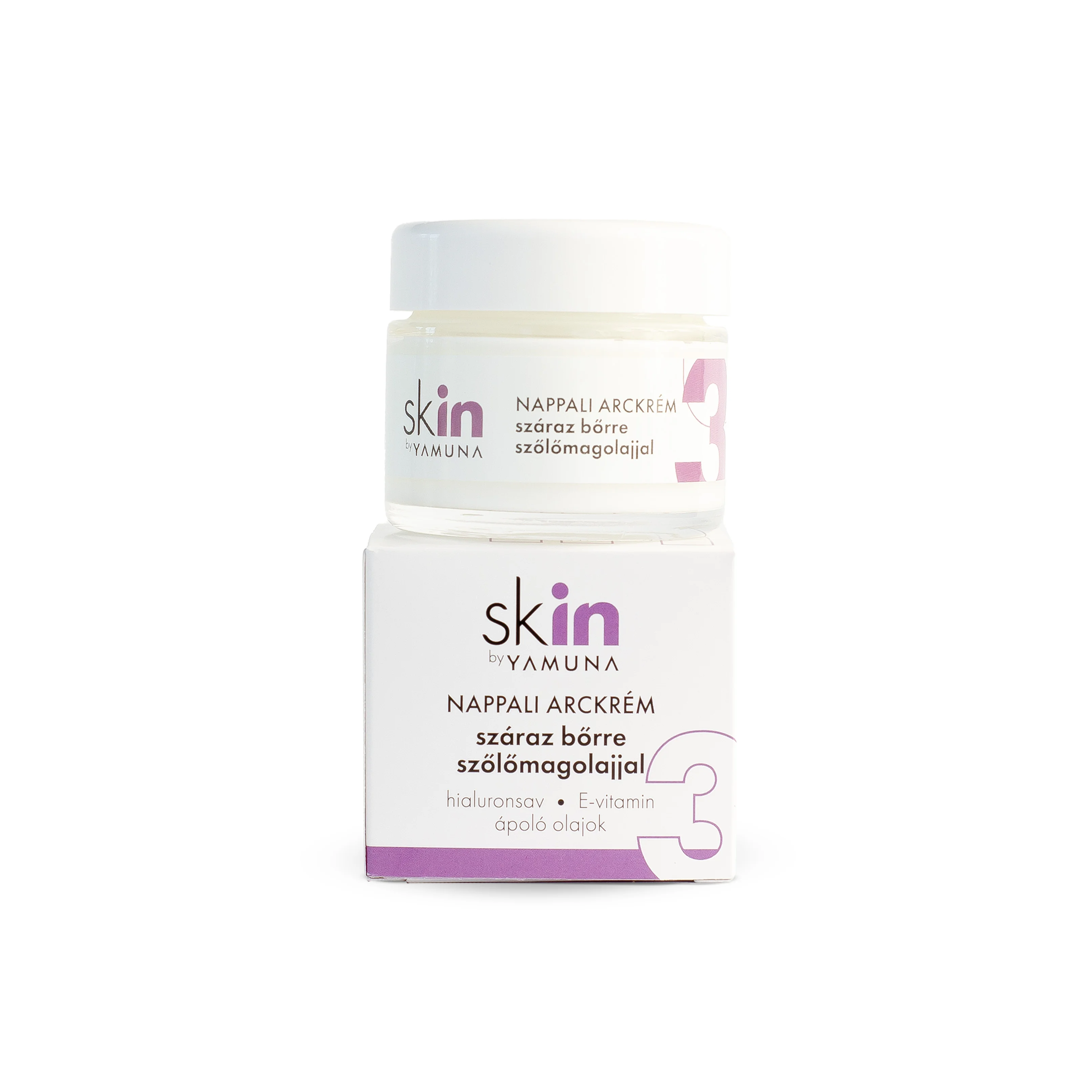 skIN by Yamuna Denný krém na suchú pleť 50ml S hroznovým a makadamiovým olejom, bambuckým maslom a kyselinou hyalurónovou