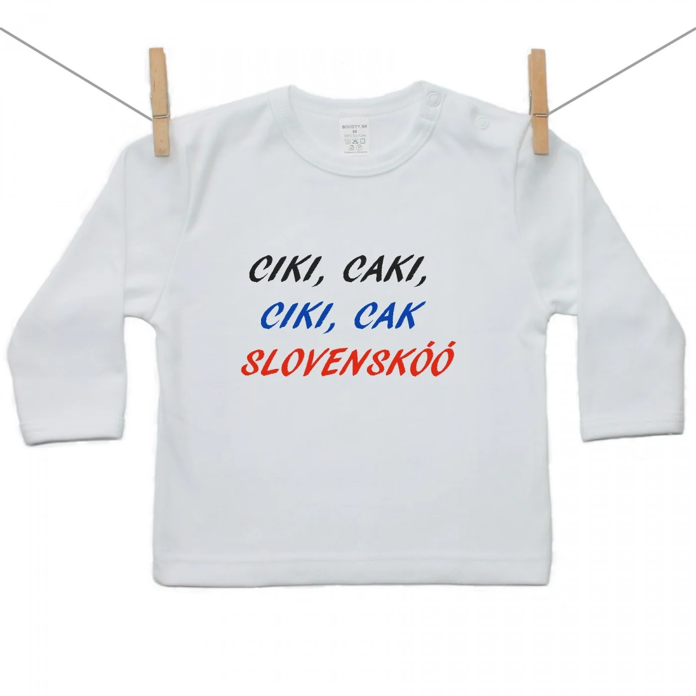 Boodyy Tričko s dlhým rukávom Ciki, caki, ciki, cak Veľkosť: 122
