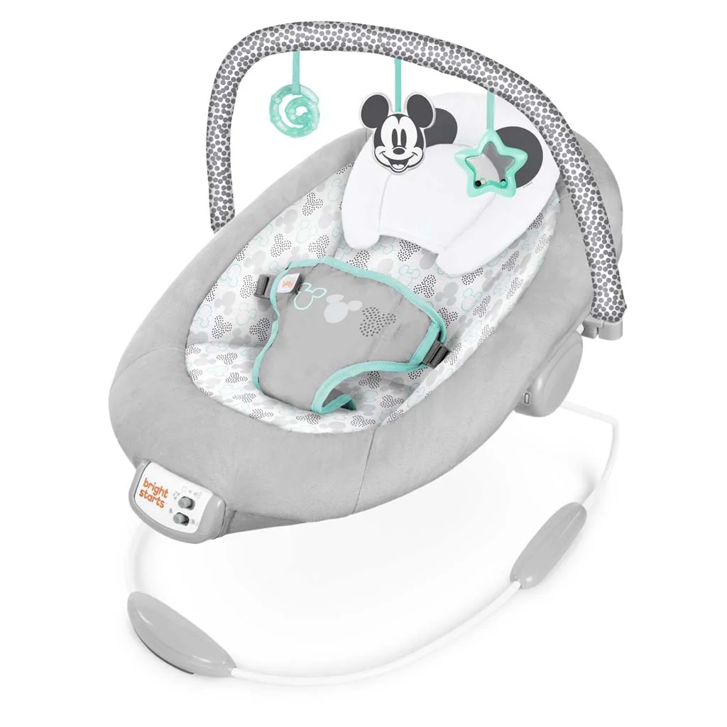 BRIGHT STARTS Lehátko vibrujúce s melódiou Mickey Mouse Cloudscapes™ 0m+, do 9kg 1×1 ks, vibrujúce lehátko