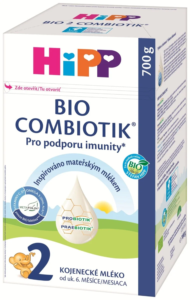 Následná mliečna dojčenská výživa HiPP 2 BIO Combiotik® 1×700 g, od 6m+