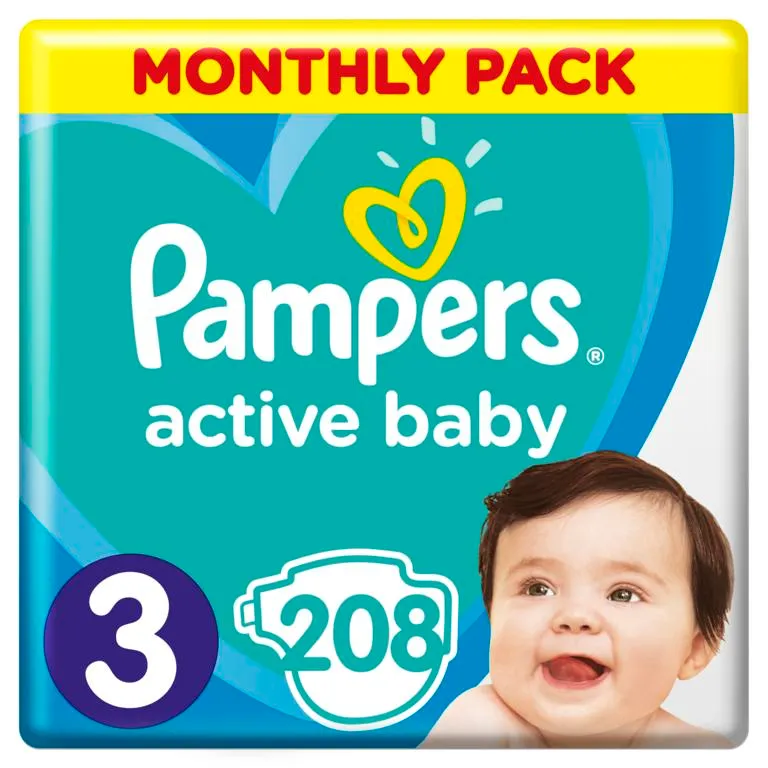 Pampers Active Baby MSB S3 208ks