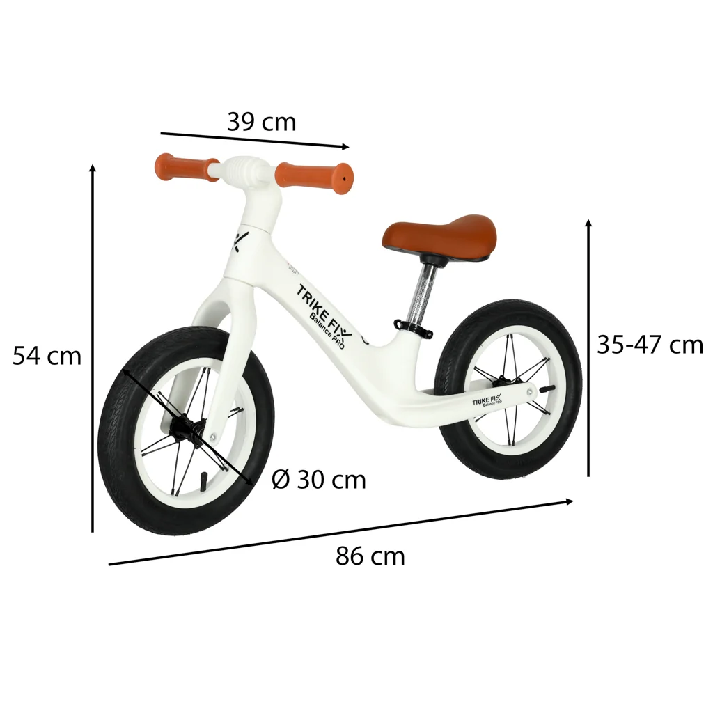 Odrážadlo Balance PRO – biele, 11/12″, 2–4 roky