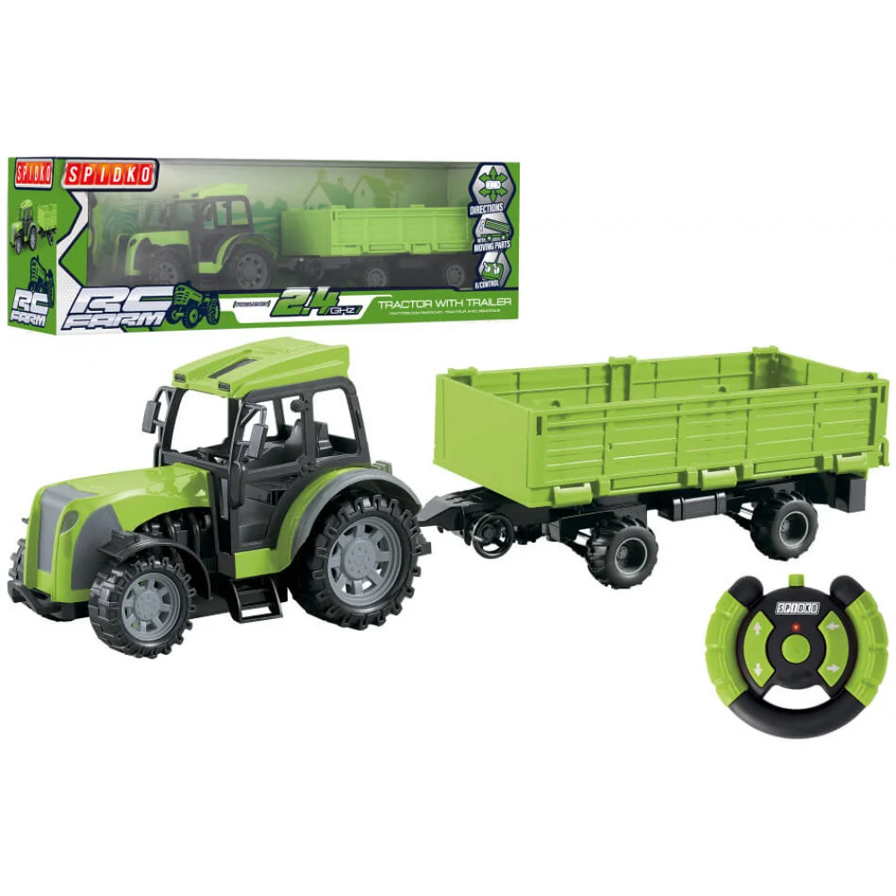 Traktor s vlečkou R/C2,4 GHZ na diaľkové ovládanie -MOVEO