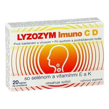 LYZOZYM Imuno C D so selénom a vitamínmi E a K 20 tbl. na cmúľanie 1×20 tbl, cmúľacie