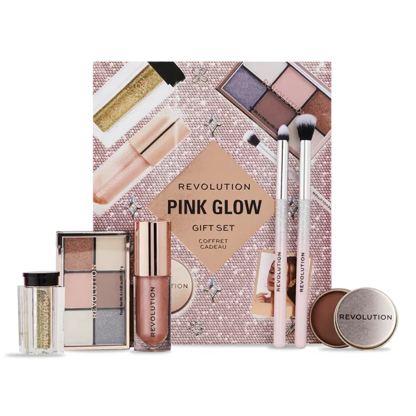 Revolution Pink Glow Get The Look Gift Set, darčeková sada 1×1 set, darčeková sada