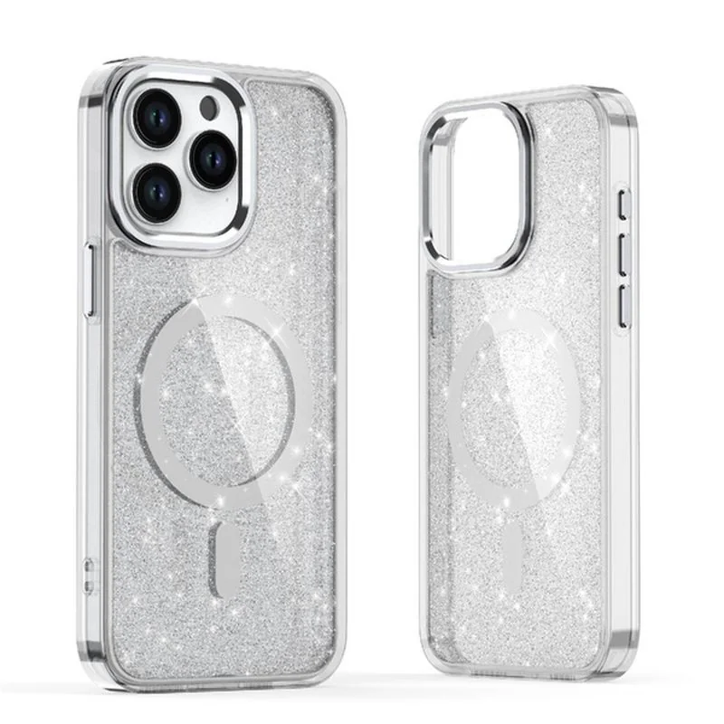 MG Glitter MagSafe kryt na iPhone 16 Pro Max, biely