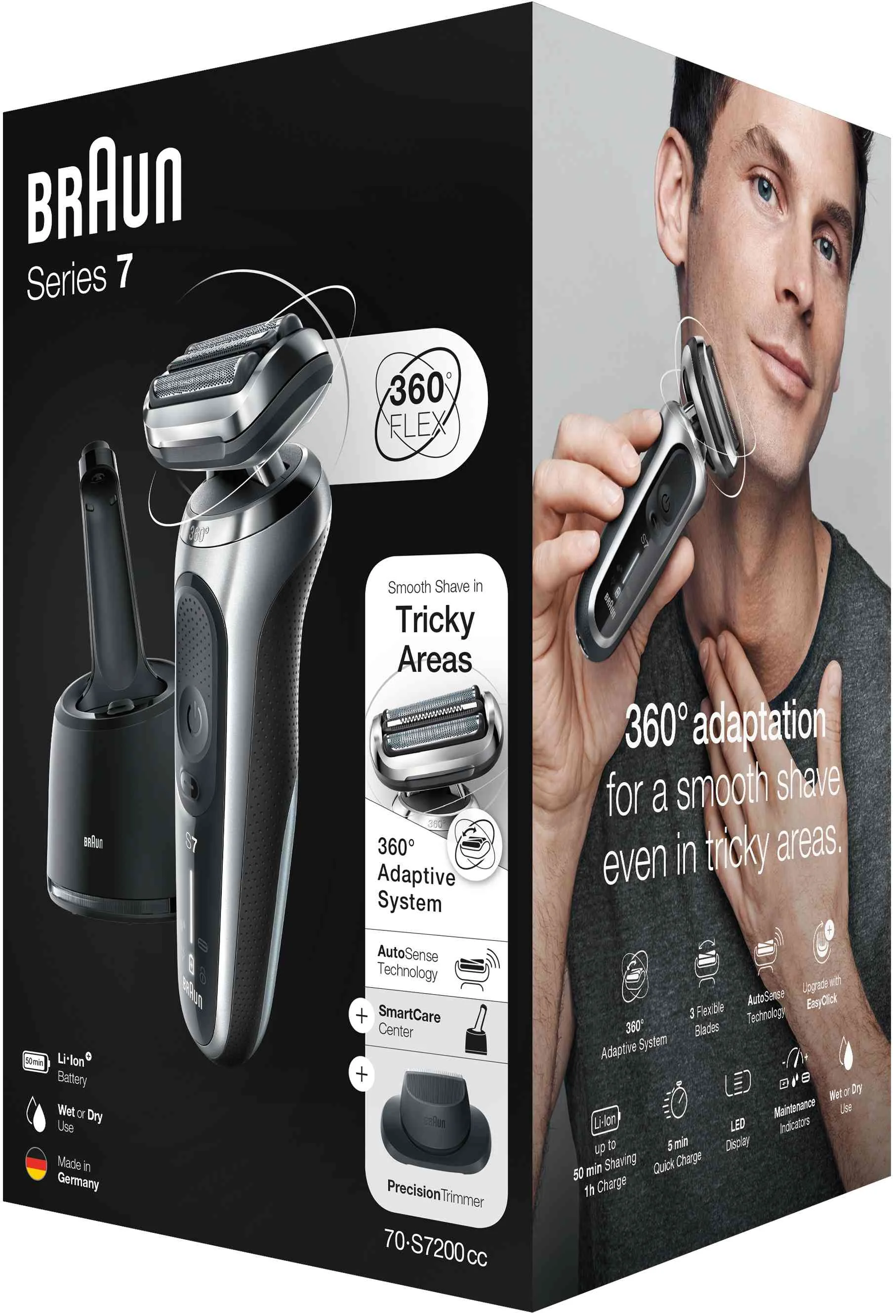 BRAUN Series 7 71-S7200cc Silver 1×1 ks, Holiaci strojček