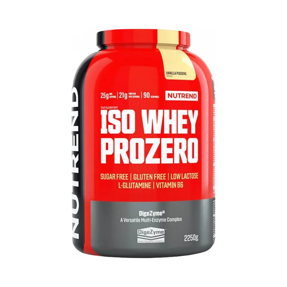 Nutrend Iso Whey Prozero 2250 g vanilkový puding