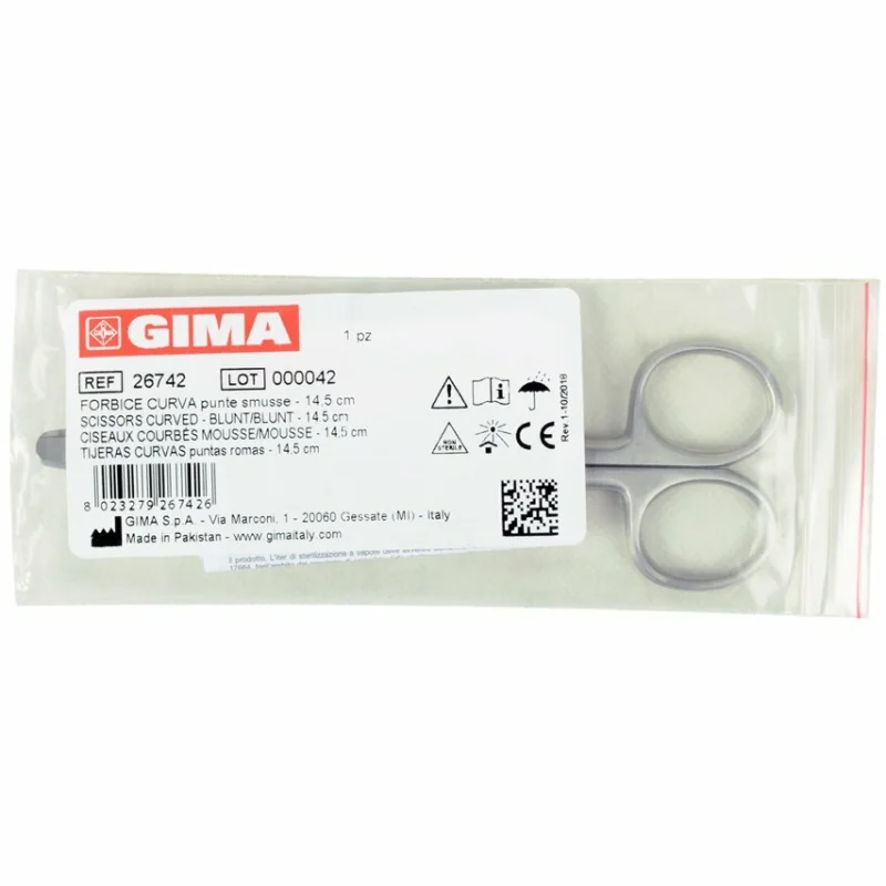 GIMA Chirurgické nožnice s tupým hrotom, 14,5cm