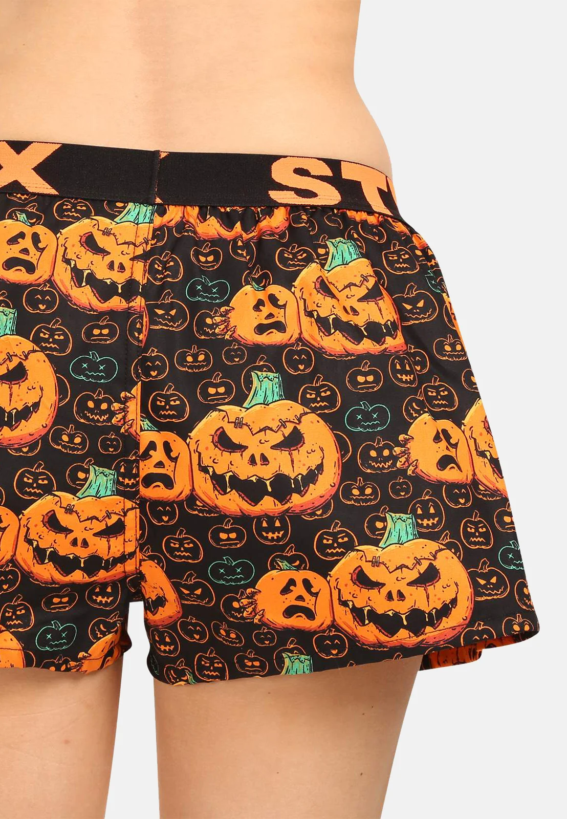 Dámske trenky art športová guma Halloween tekvica (T1755) M