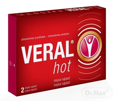 VERAL HOT hrejivá náplasť 1×2 ks, hrejivá náplasť