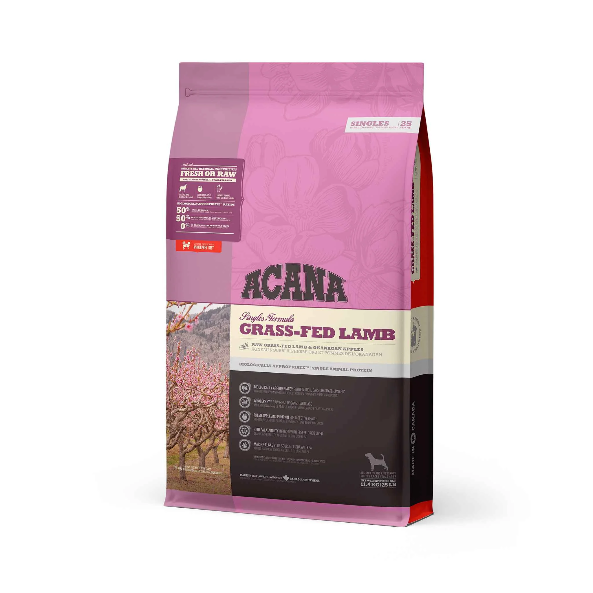 ACANA GRASS-FED LAMB 11,4KG SINGLES A.U.V. 1×11,4 kg, krmivo pre psy