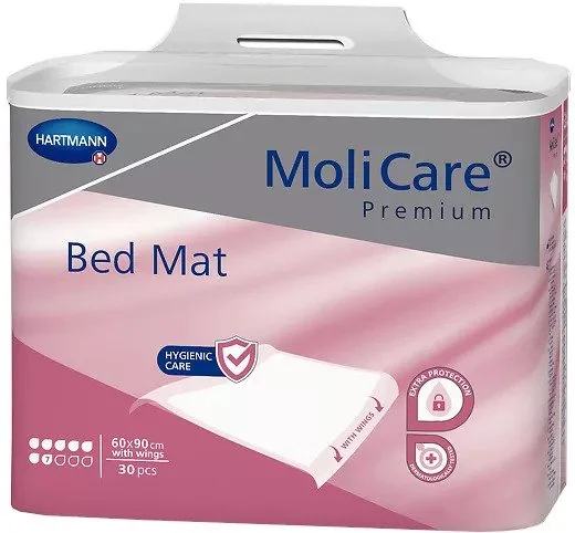 MOLICARE PREMIUM BED MAT 7KV. 60X90CM WINGS 1×1ks, inkontinenčná podložka