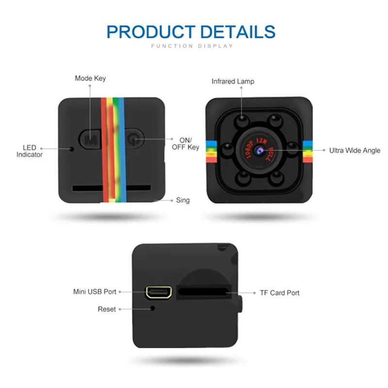 Eveon Qube X11 mini webkamera Full HD 1080P, modrá