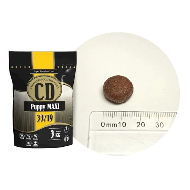 DELIKAN CD Puppy Maxi 33/19 3kg Kompletné superprémiové krmivo s hydinovým mäsom pre šteňatá veľkých plemien