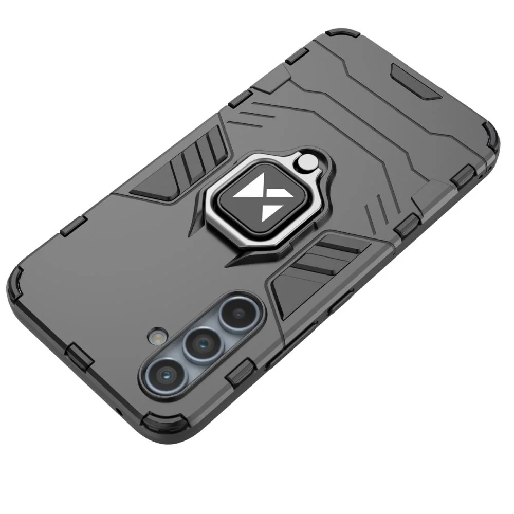 MG Ring Armor kryt na Samsung Galaxy A34 5G, čierny Odolný kryt s držiakom