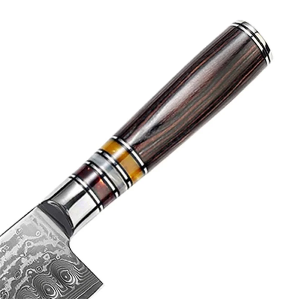 Damaškový kuchynský nôž Kašiwa-Chef 31,5cm, čepeľ 18,5cm