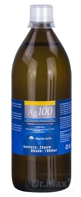 Koloidné striebro Ag100 25ppm 1000 ml