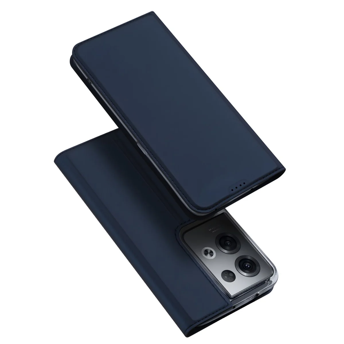 Knížkové puzdro Skin Pro pre Oppo Reno 8 Pro - Modrá Elegantná ochrana