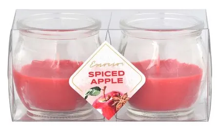 Emocio Sklo 56×55 mm 2 ks v plastovej krabičke Spiced Apple vonná sviečka