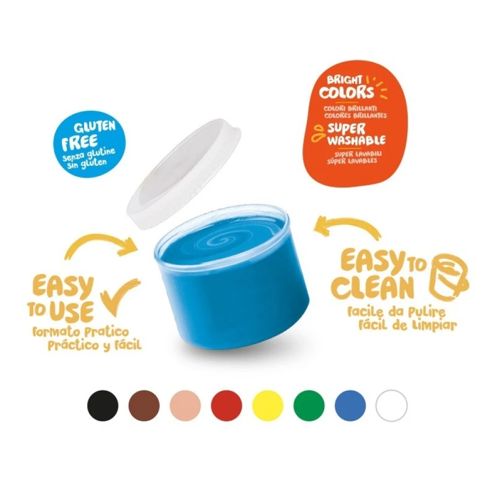 Prstové farby Baby Carioca 50ml 8 ks-CARIOCA