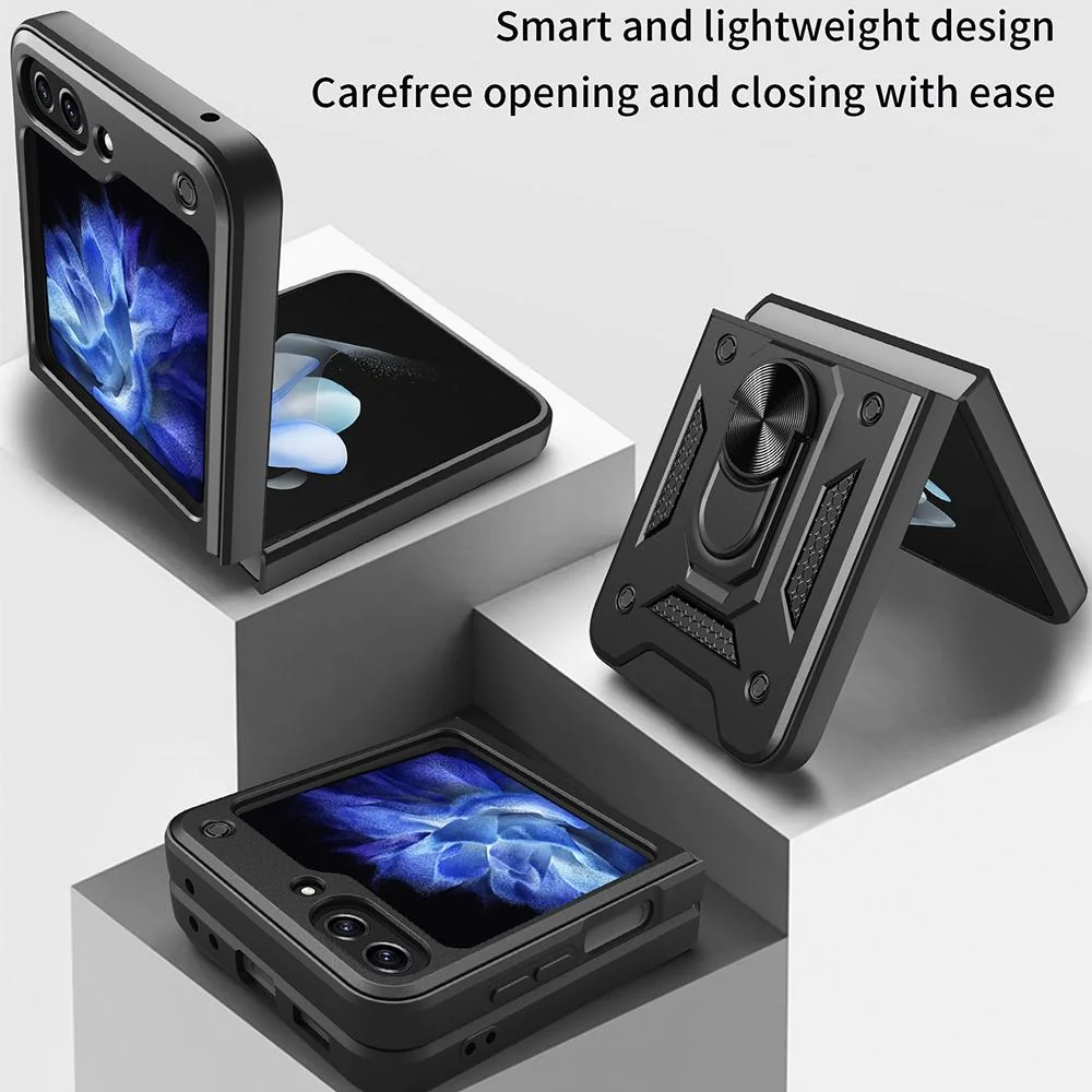 Pancierové puzdro pre Samsung Galaxy Z Flip5 Tmavo Modrá