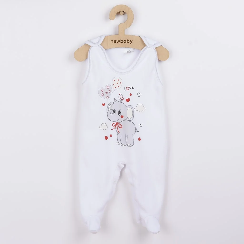 Súpravička 4-dielna New Baby Sloník bielo šedá 50, 20C33700