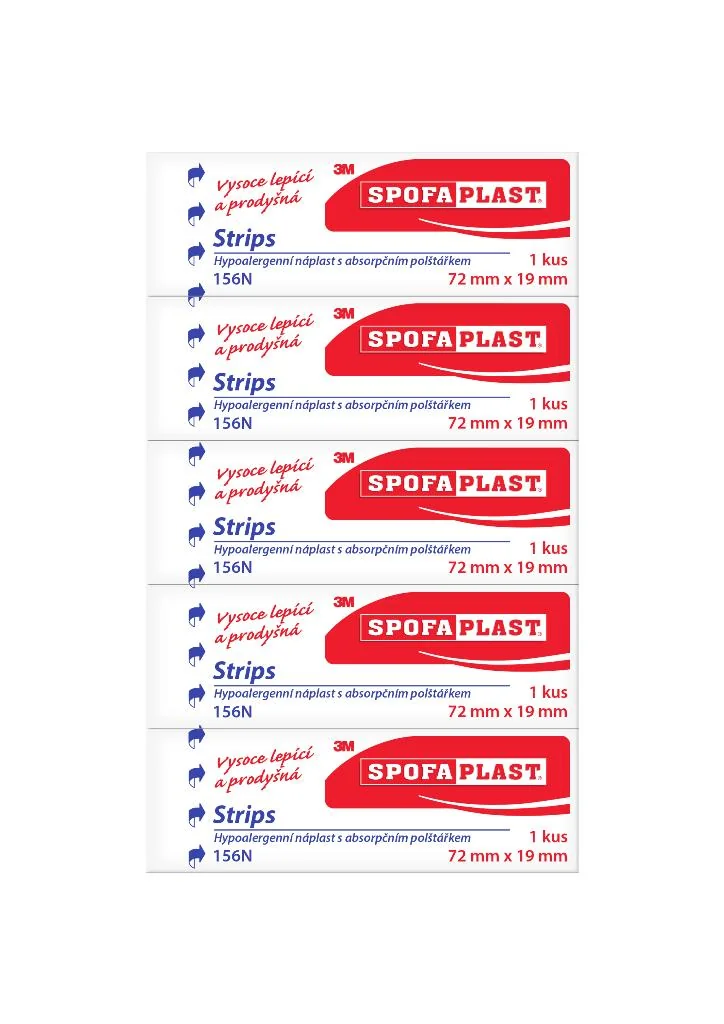 3M SPOFAPLAST č.156N Náplasť strips 1×5 ks, náplaste