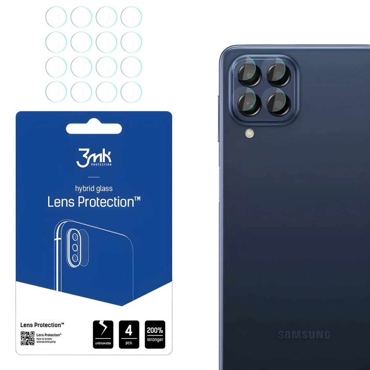 Sklo na kameru 3mk pre Samsung Galaxy M53 5G
