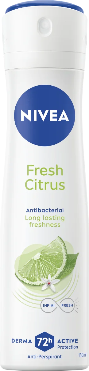 NIVEA Sprej AP Fresh Citrus 150ml 1×150 ml, antiperspirant