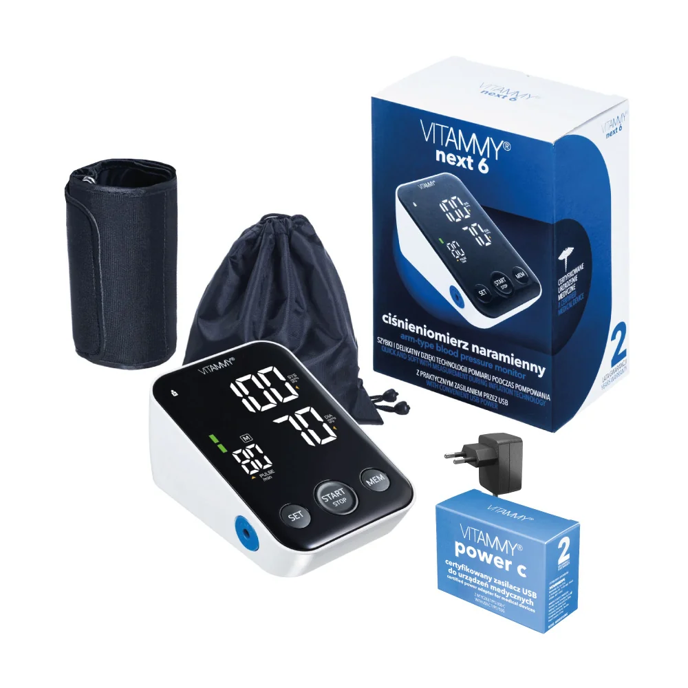 VITAMMY NEXT 6 ramenný tlakomer + adaptér VITAMMY POWER C (USB‑C)