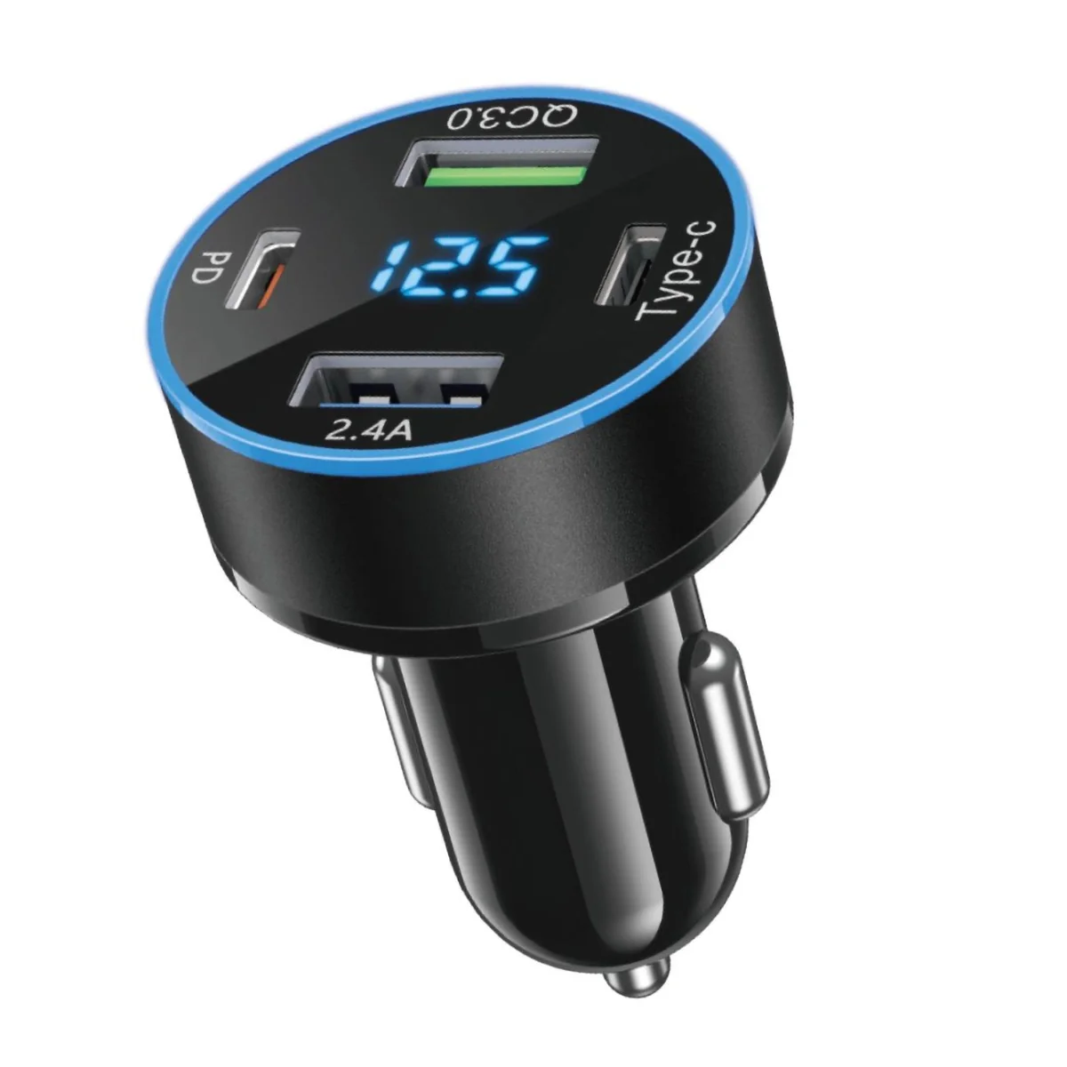 MG Four Port autonabíjačka 2x USB-C / 2x USB 50W, čierna