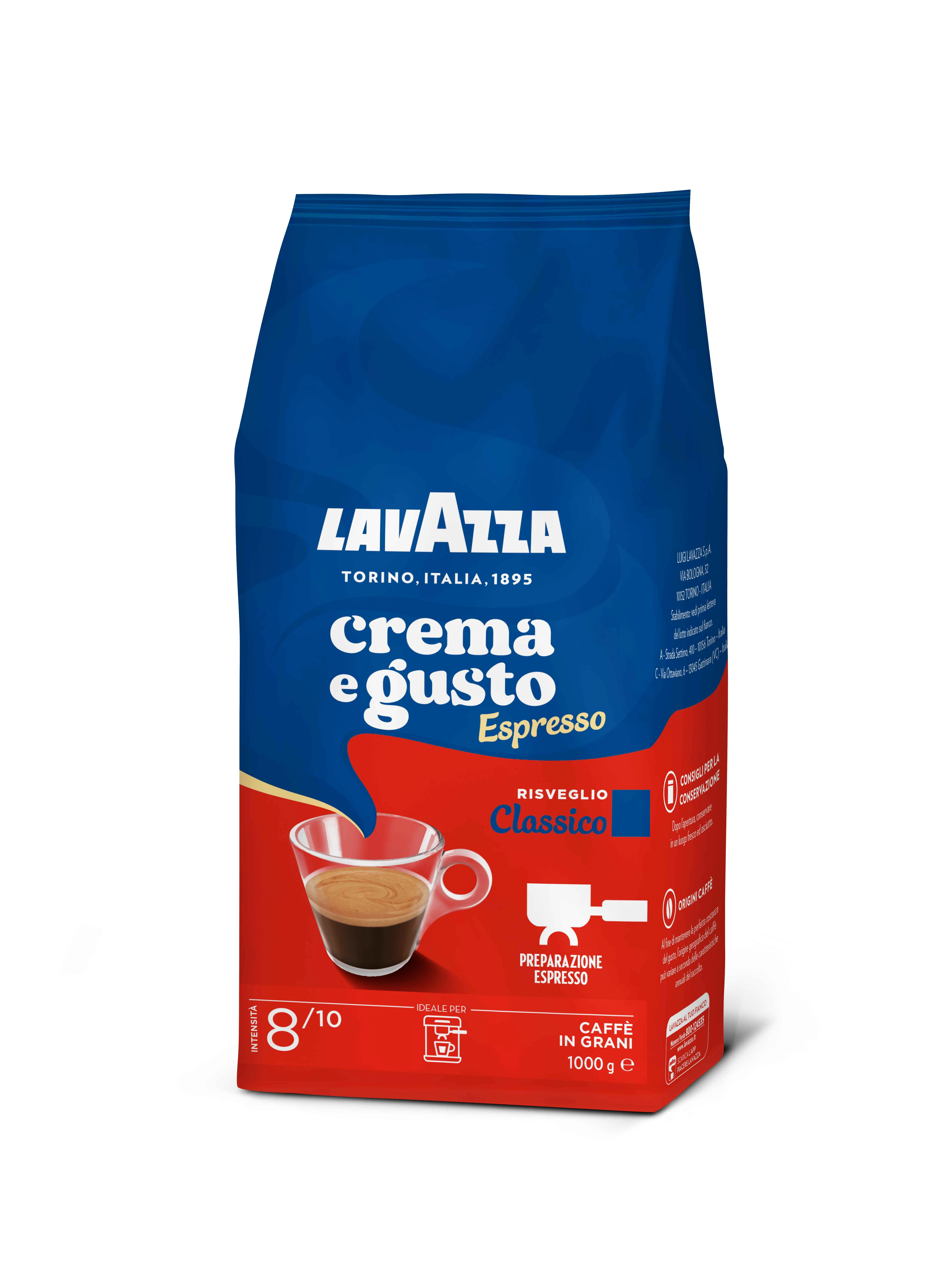 Lavazza Espresso Crema e Gusto 1kg, zrnková káva 1×1000 g, zrnková káva