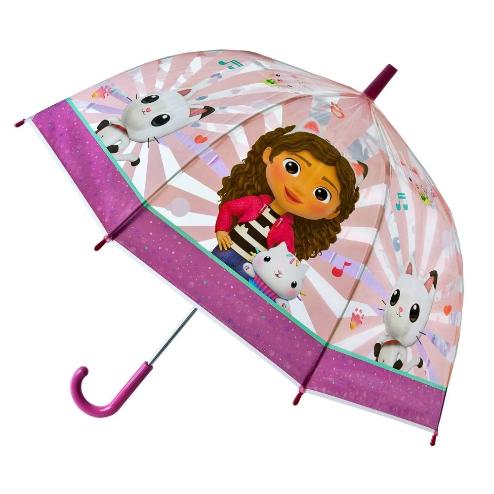Detský dáždnik Gábinin kúzelný domček 45 cm, ružový