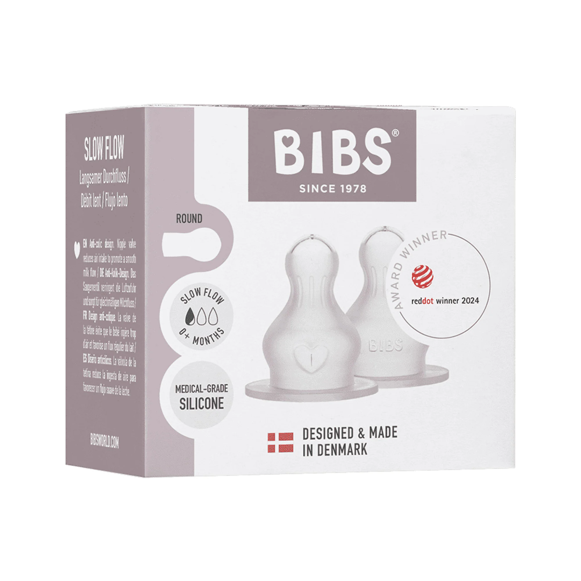 BIBS Baby Bottle silikónové cumlíky stredný prietok