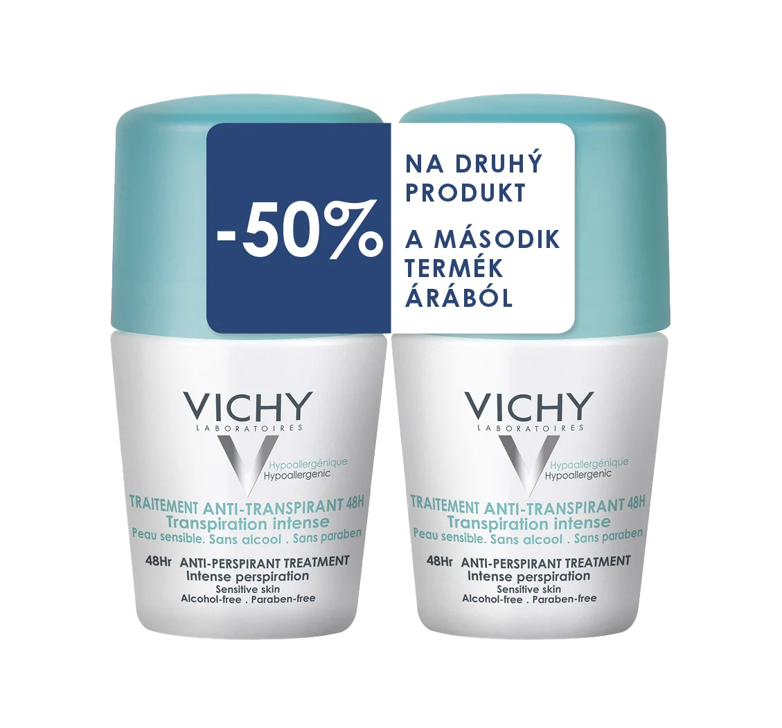 VICHY DEO ANTI-TRANSPIRANT 48H Intense Duo 2×50 ml, antiperspirant