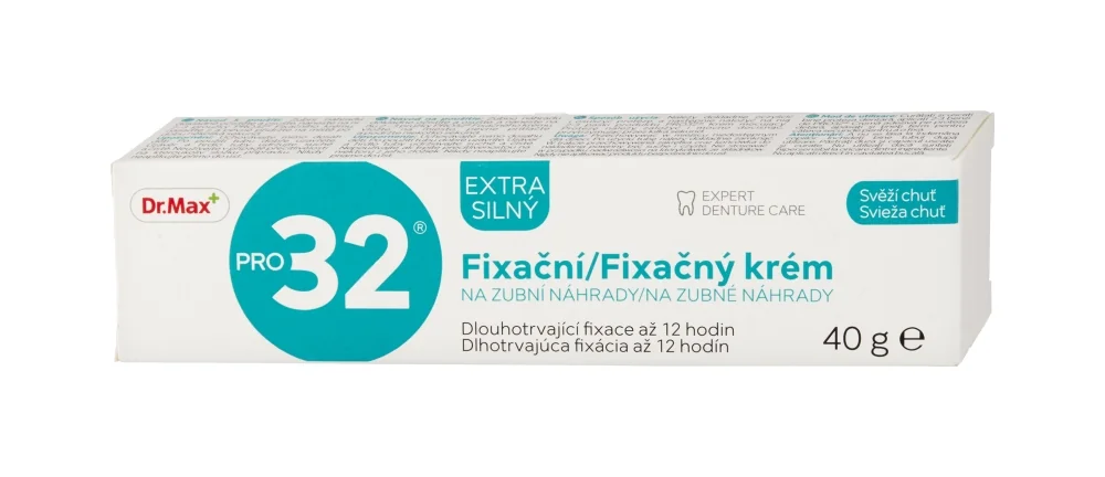 Dr. Max PRO32 Fixačný krém na zubné náhrady 1×40 g, fixačný krém