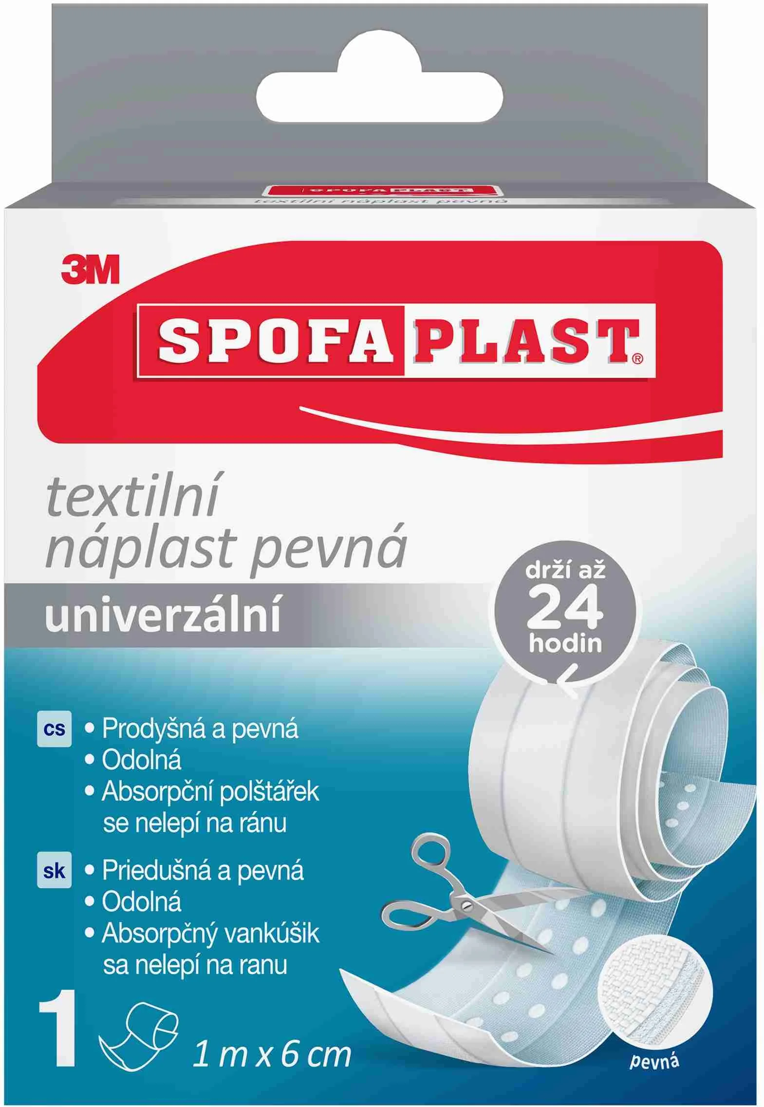 3M Spofaplast pevný textilný rýchloobväz 254 1×1 ks, rýchloobväz