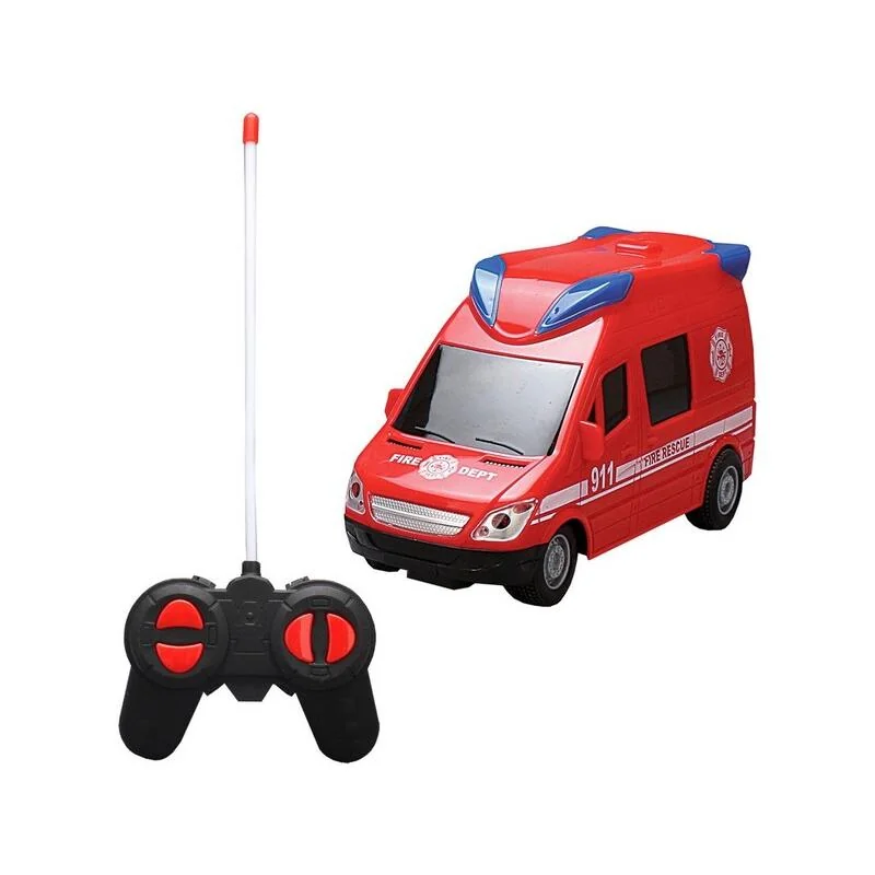 Auto hasičské na diaľkové ovládanie so svetlom a zvukom , 214751