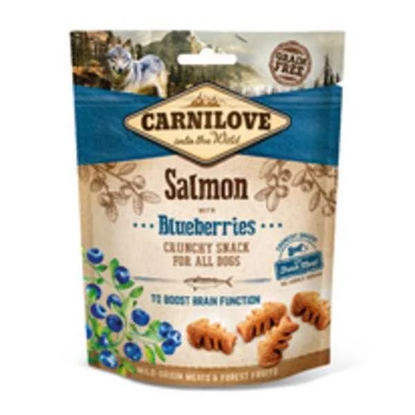 Carnilove Dog Crunchy Snack Salmon,Blueberries,Meat 200g 1×200 g, maškrty pre psy