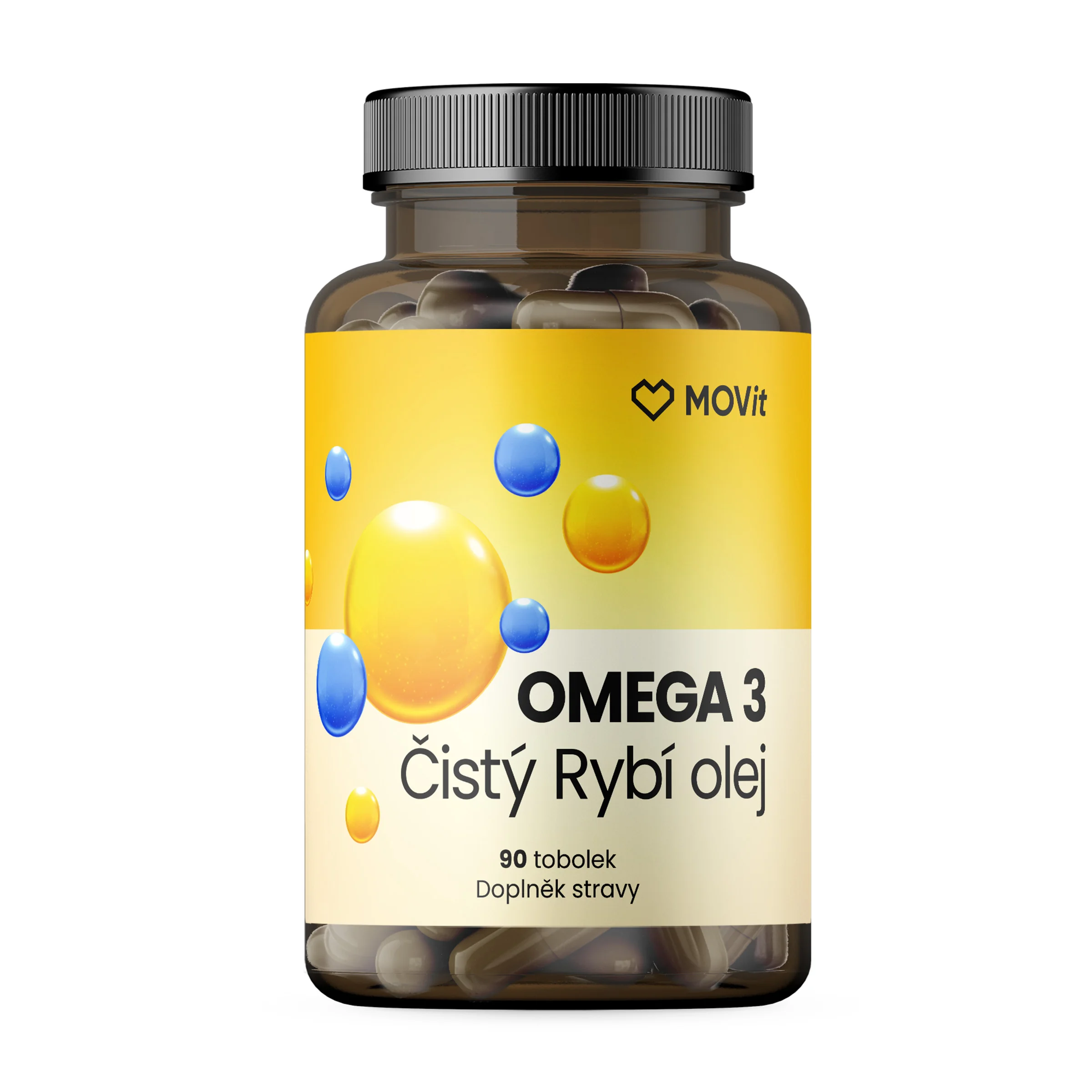 MOVit Omega 3 Čistý Rybí Olej, 90 toboliek 90 tbl