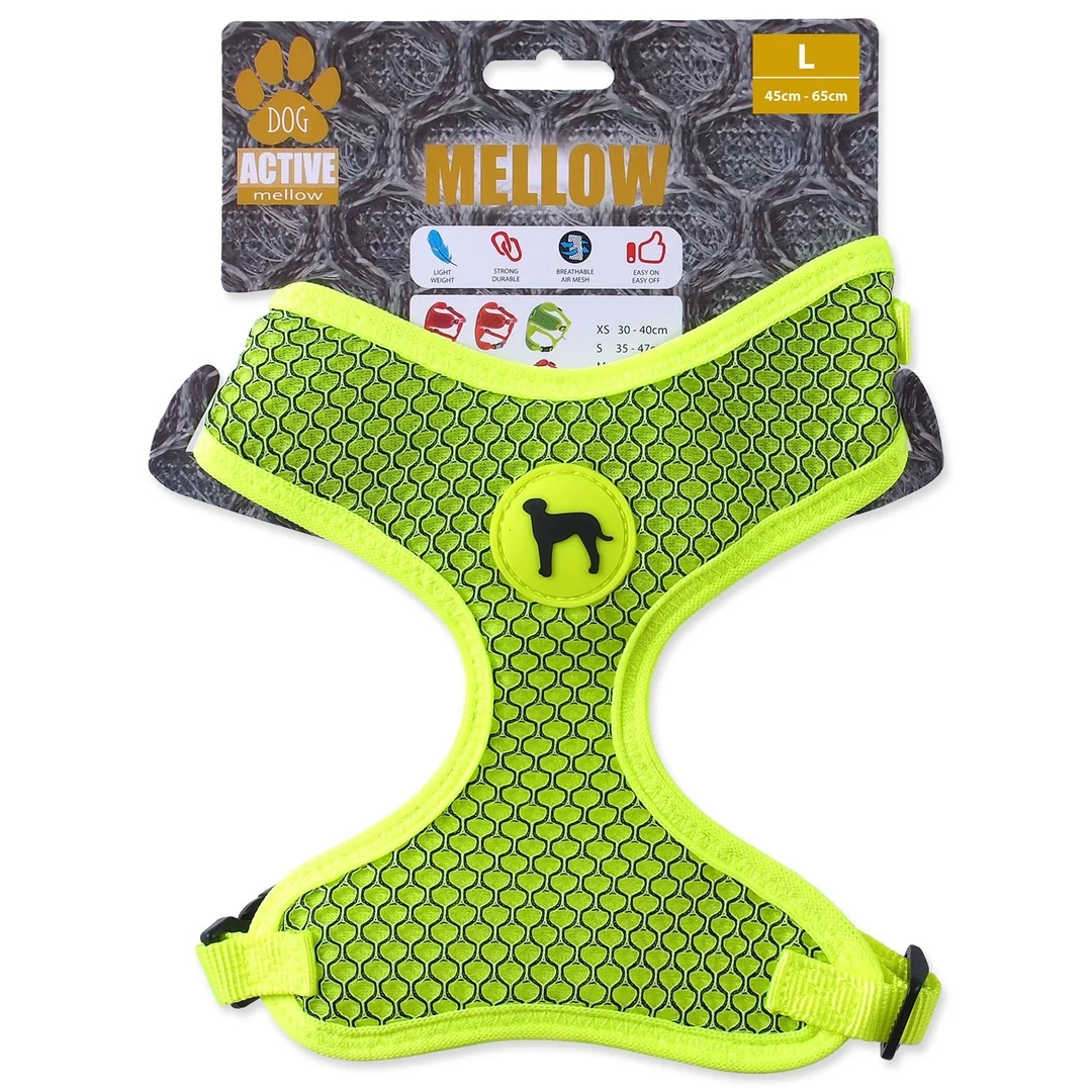 Postroj Active Dog Mellow L limetka 2x45-65cm